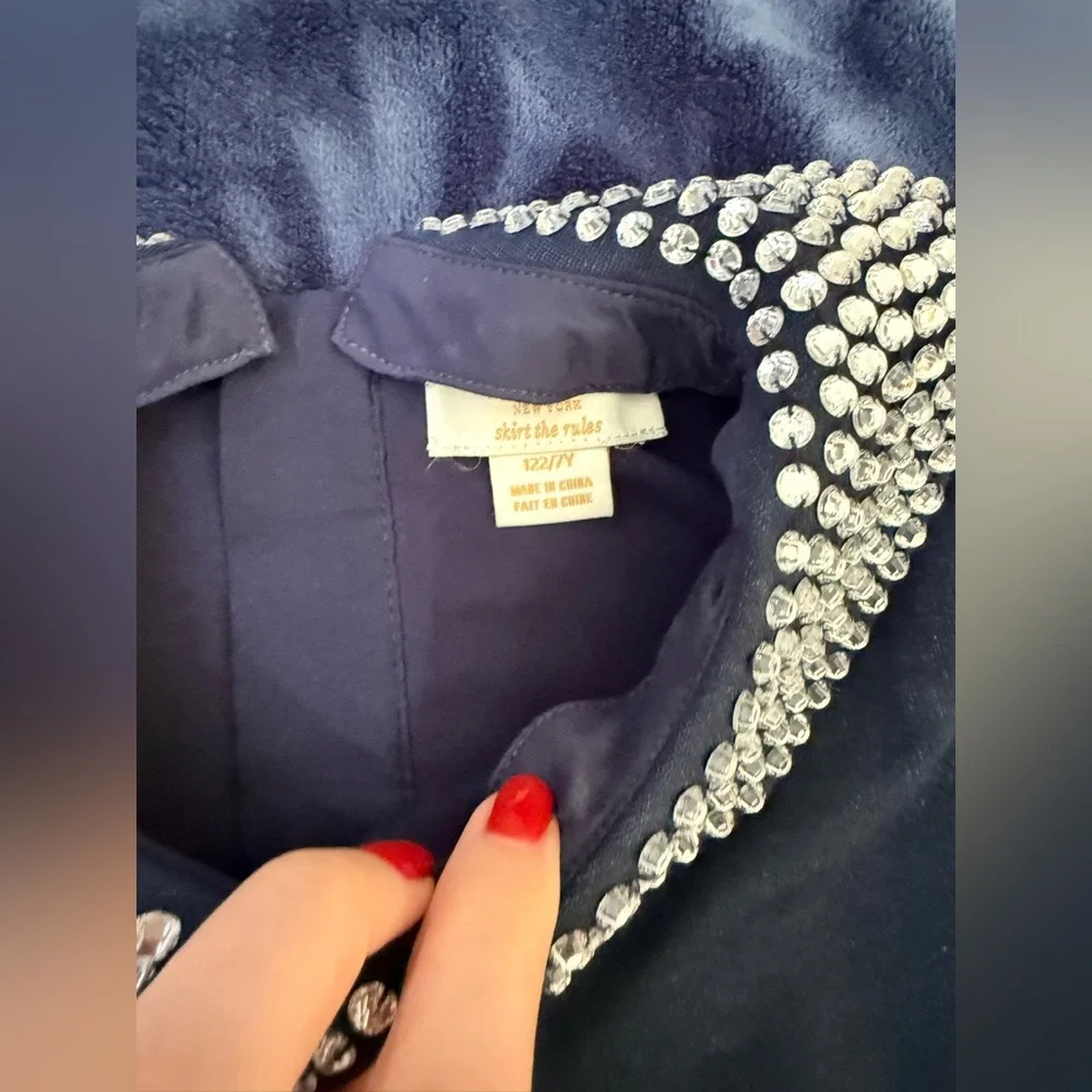 Kate Spade New York Peter Pan Rhinestone collar Girls Kimberly Dress size 7 - Picture 4 of 8